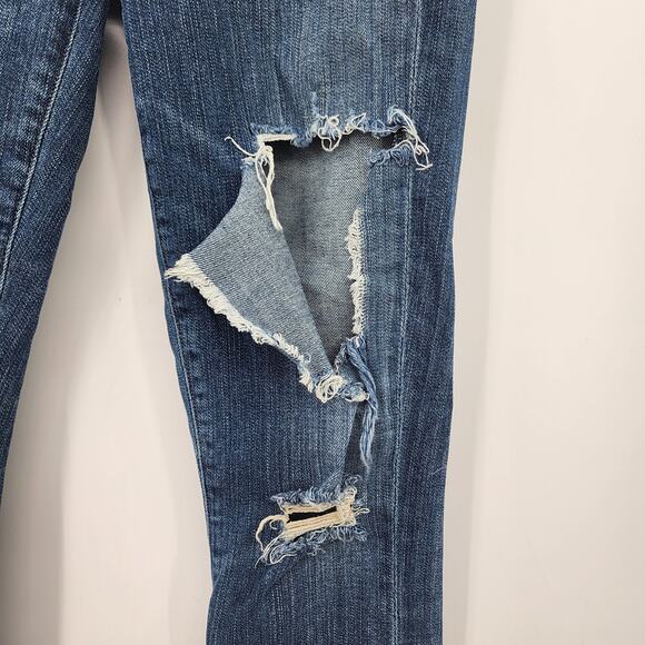 AGOLDE Sophie High Rise Skinny Destroyed Size 26 Medium Wash‎ - Picture 6 of 9
